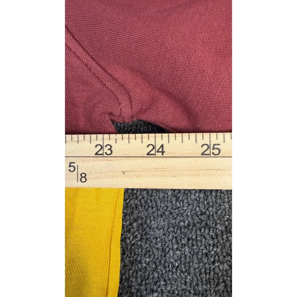 Levis Relaxed Fit Colorblock Hoodie Burgundy Gold Embroidered Logo A3307-0000 L